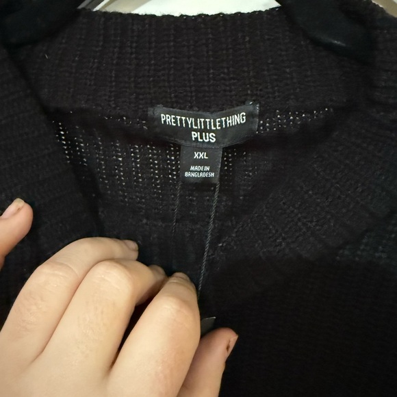 prettyLittlething mock neck black sweater plus size xxl - Picture 7 of 10